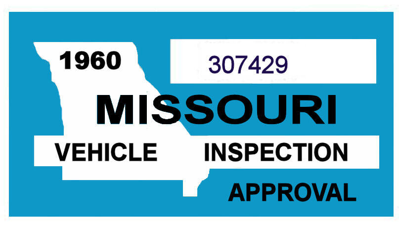 (image for) 1960 Missouri INSPECTION Sticker